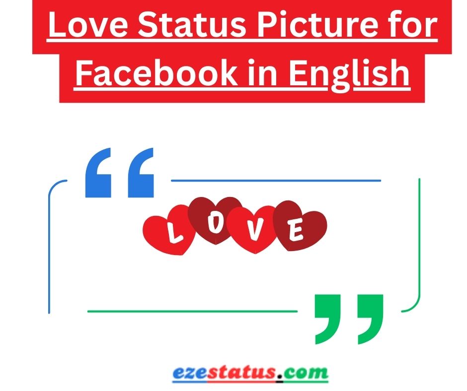 Love Status Picture for Facebook in English