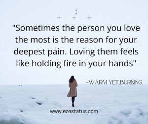 warm yet burning sad love sms